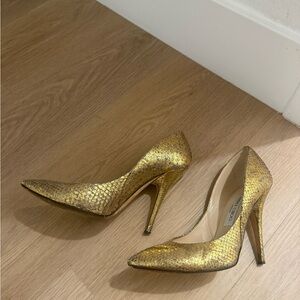 Jimmy Choo Glittering Gold Heels